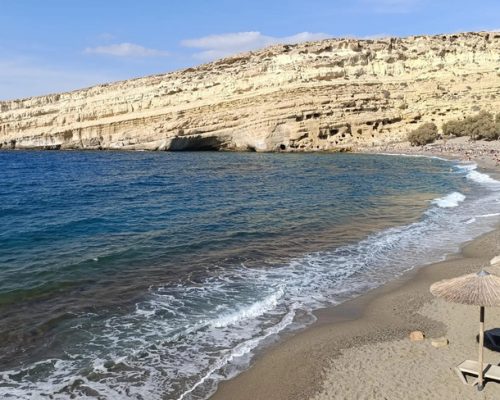 Private Jeep Tour to Agiofarago Beach to swim & Matala walk